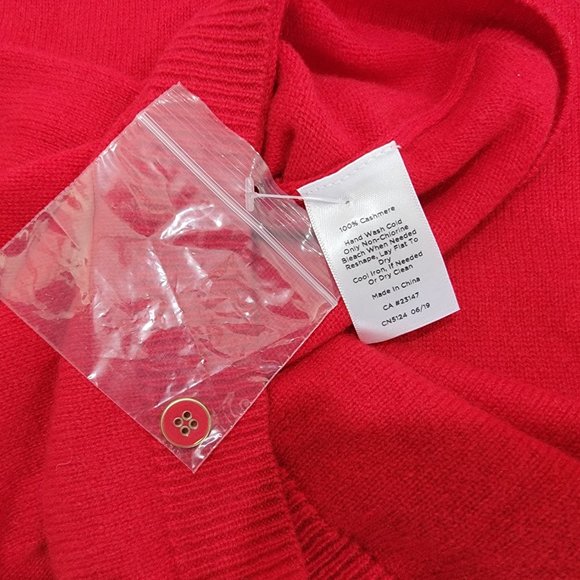 NWT Talbots Pure Cashmere Sweater P XL Red - Picture 4 of 7